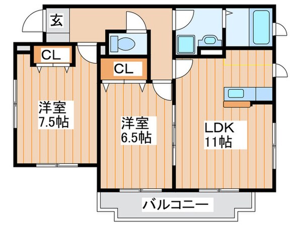 オ－クビレッジの物件間取画像